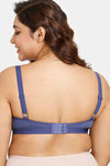 Rosaline Everyday Double Layered Non Wired Full Coverage Super Support Bra - Blue Depth — thumbnail 2